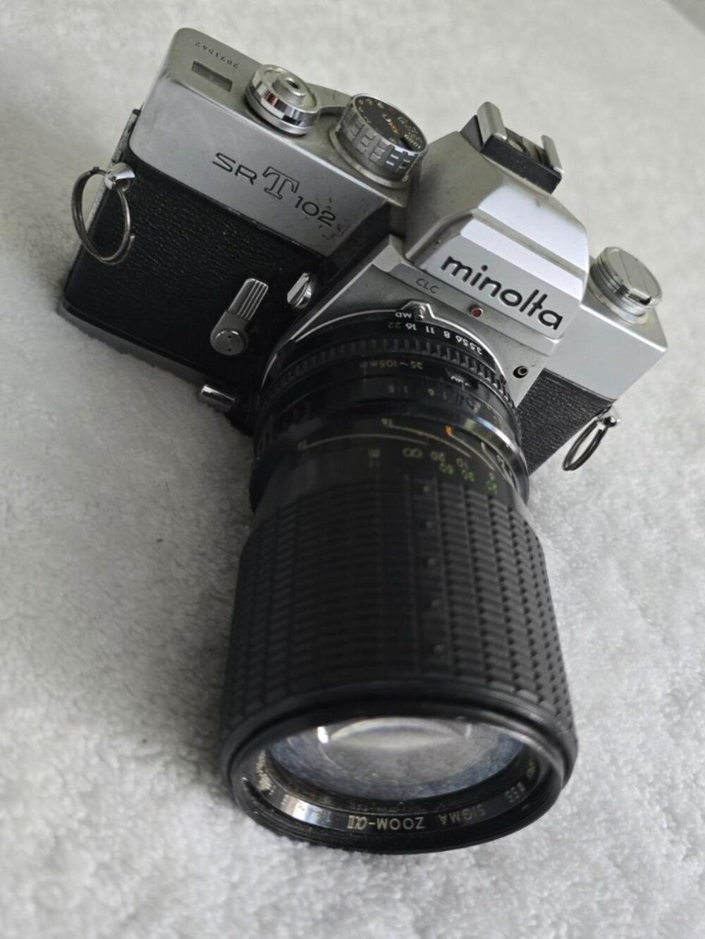 Vintage Camera Minolta SR-T 102 with Zoom Lens